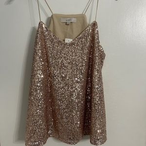 Loft Sequin Spaghetti Strap Tank